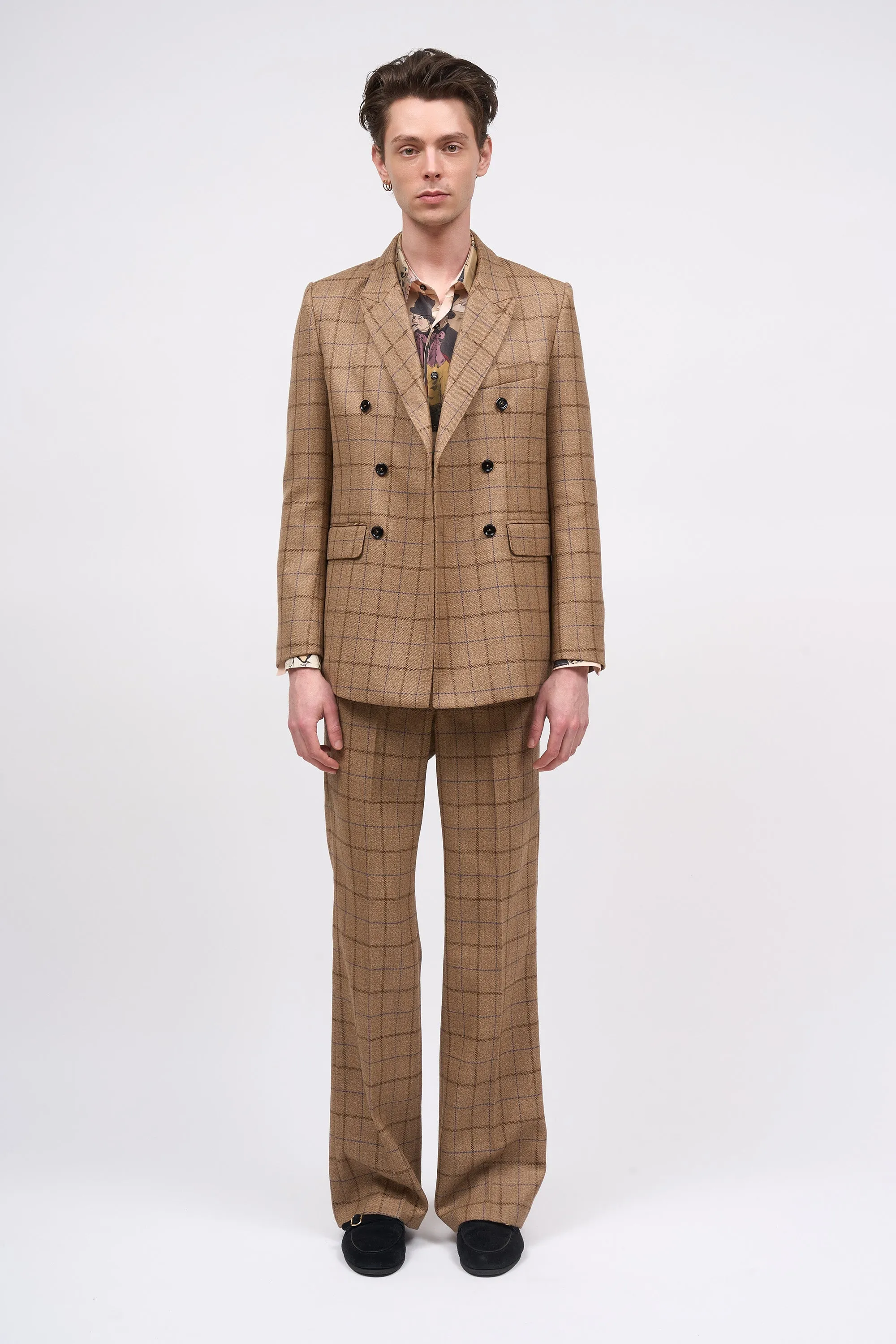 Veste ajustée en tweed de laine à carreaux sold by Paul & Joe