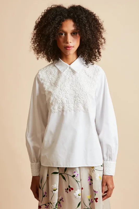 Blouse en popeline blanche sold by Paul & Joe