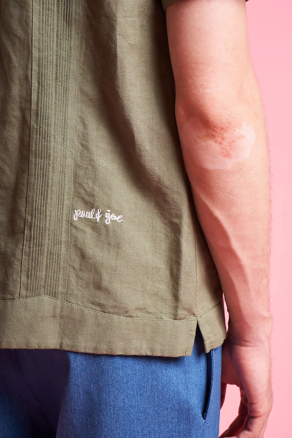 Chemise manches courtes en canva de coton et lin sold by Paul & Joe product image thumbnail 3