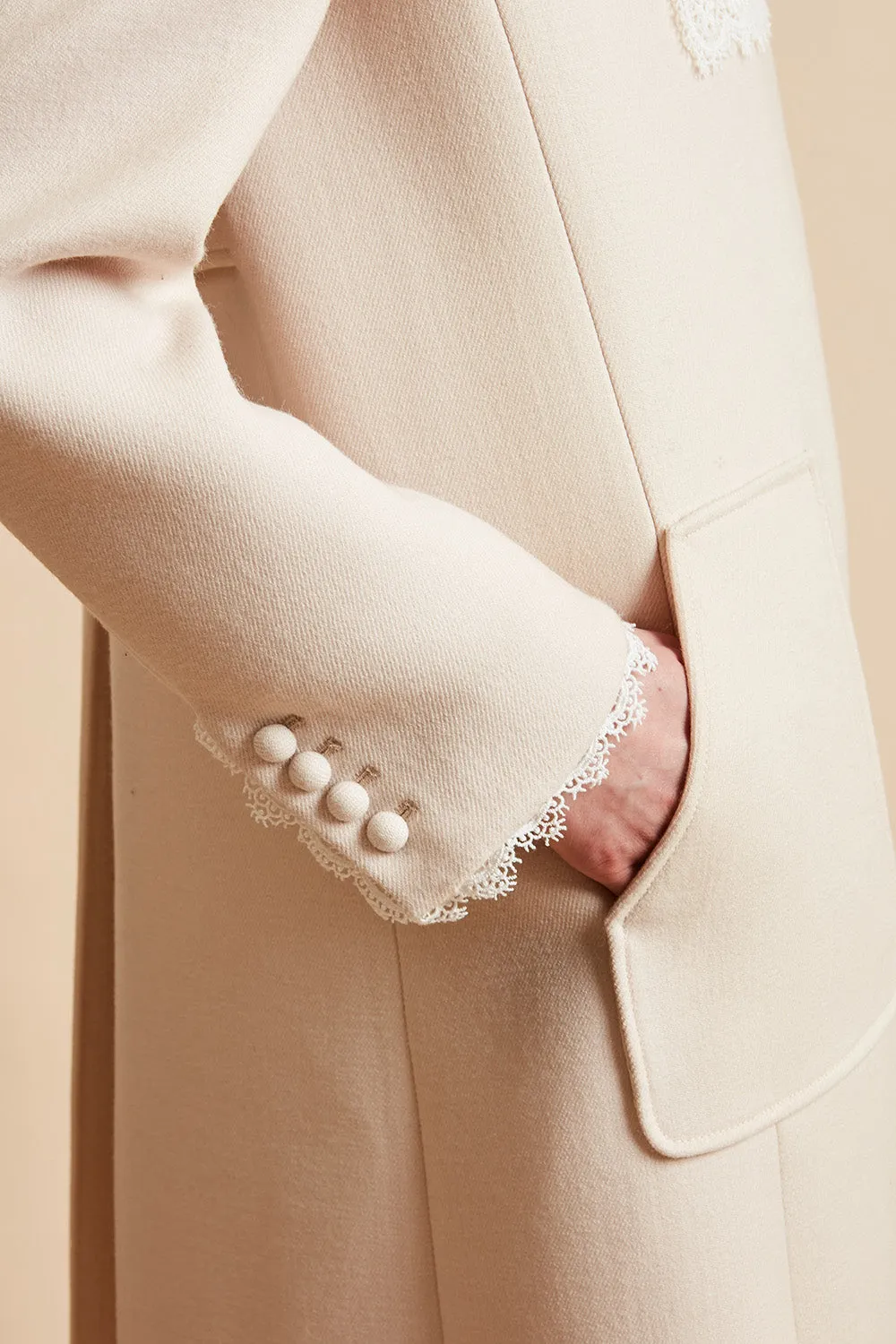 Manteau long avec plastron en dentelle sold by Paul & Joe product image thumbnail 4