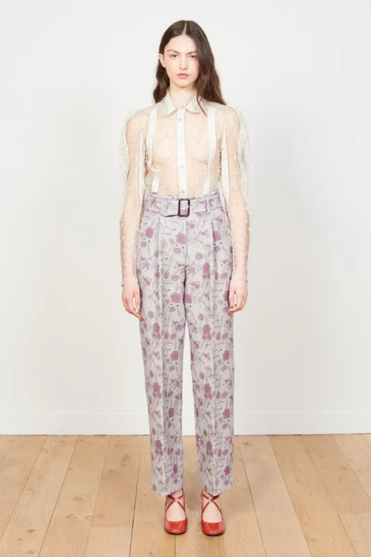 Pantalon à pinces imprimé et ceinturé sold by Paul & Joe