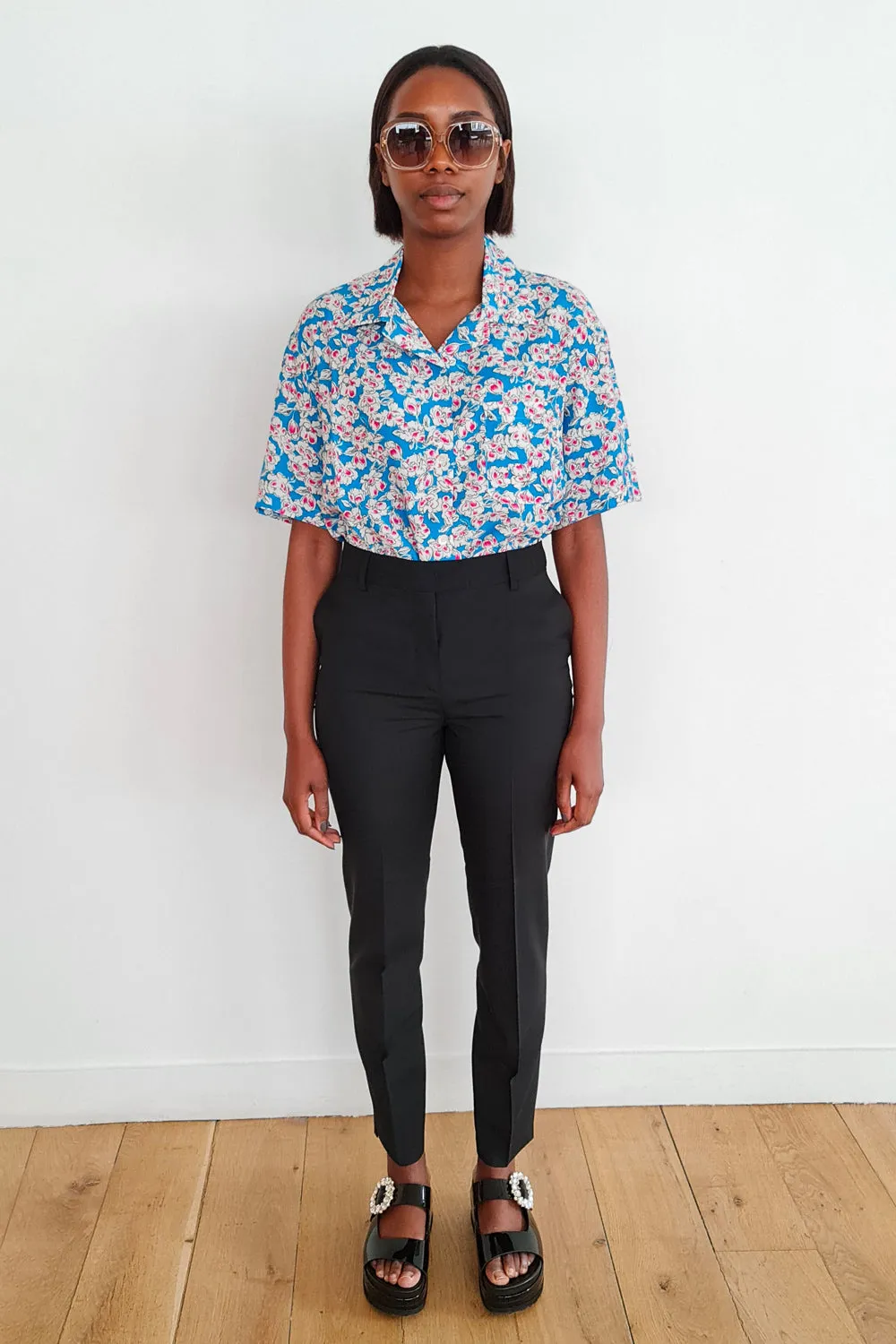 Pantalon fuselé en laine tropicale sold by Paul & Joe