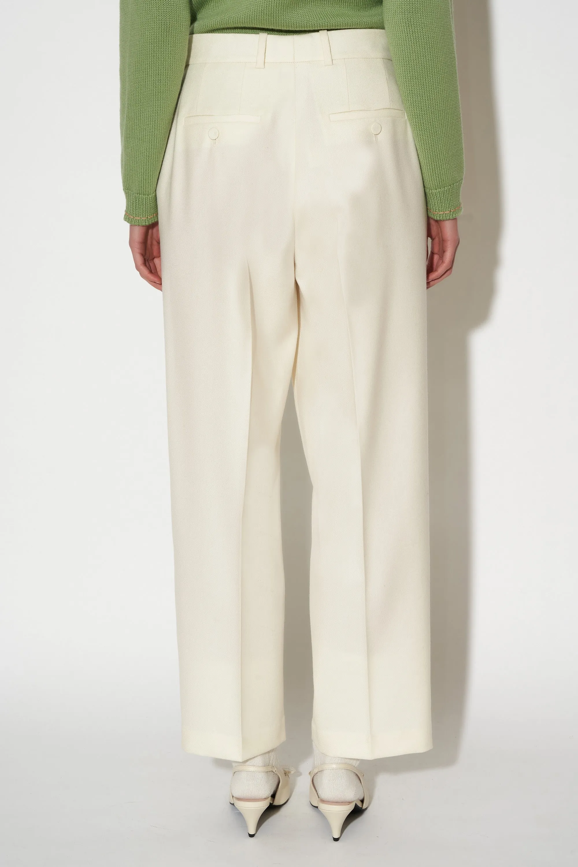 Pantalon en twill de flanelle coupe carotte sold by Paul & Joe product image thumbnail 3
