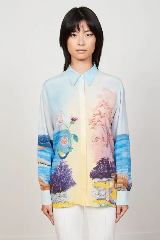 Chemise en crepe de chine en soie imprimé all-over sold by Paul & Joe