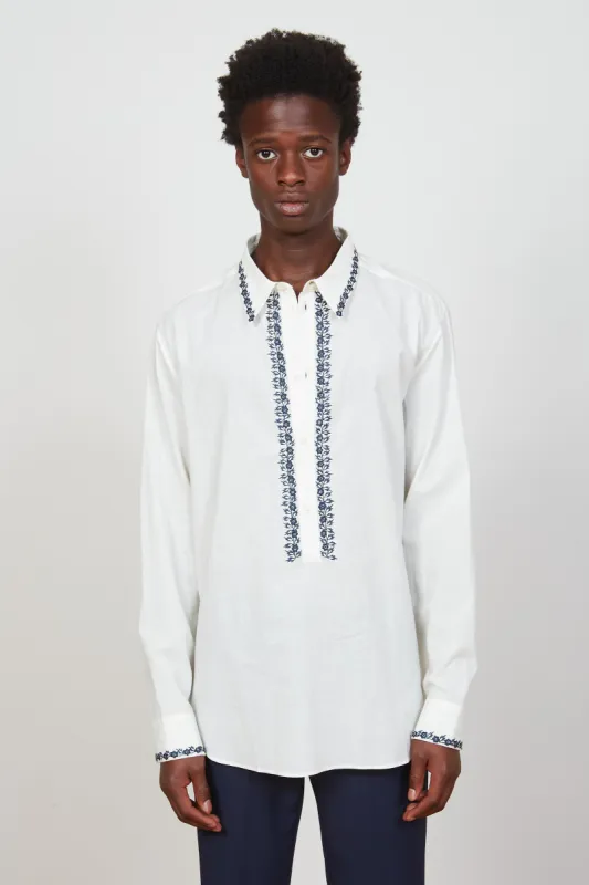 Chemise liquette ample en voile de coton à col chemisier sold by Paul & Joe