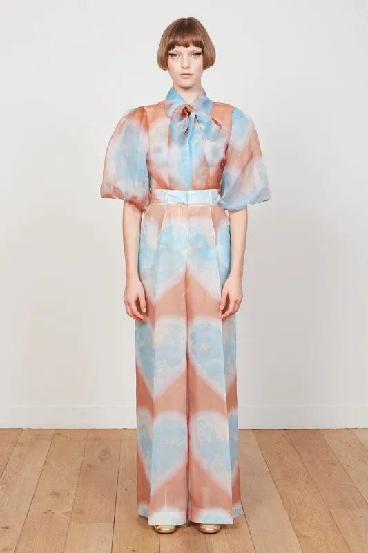 Pantalon en organza de soie au motif coeur sold by Paul & Joe