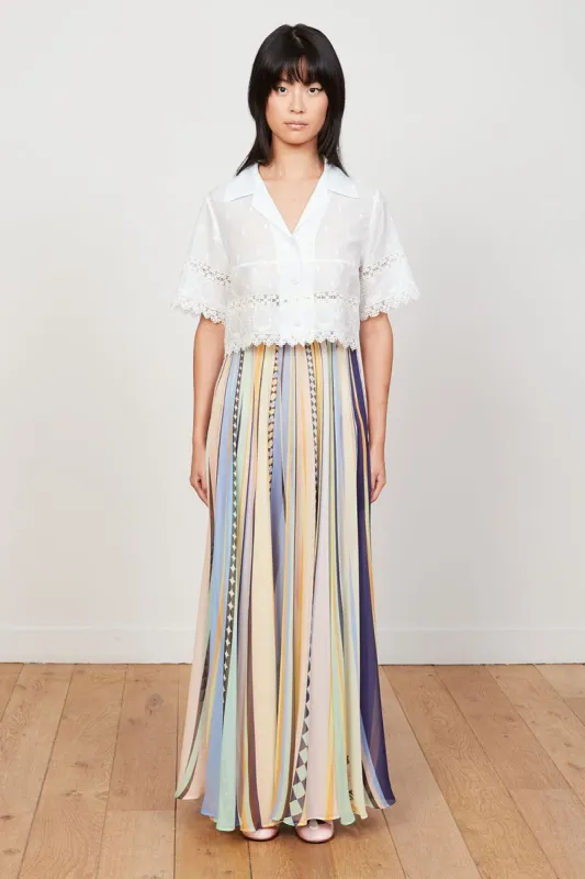 Jupe midi en crepe de chine de soie sold by Paul & Joe