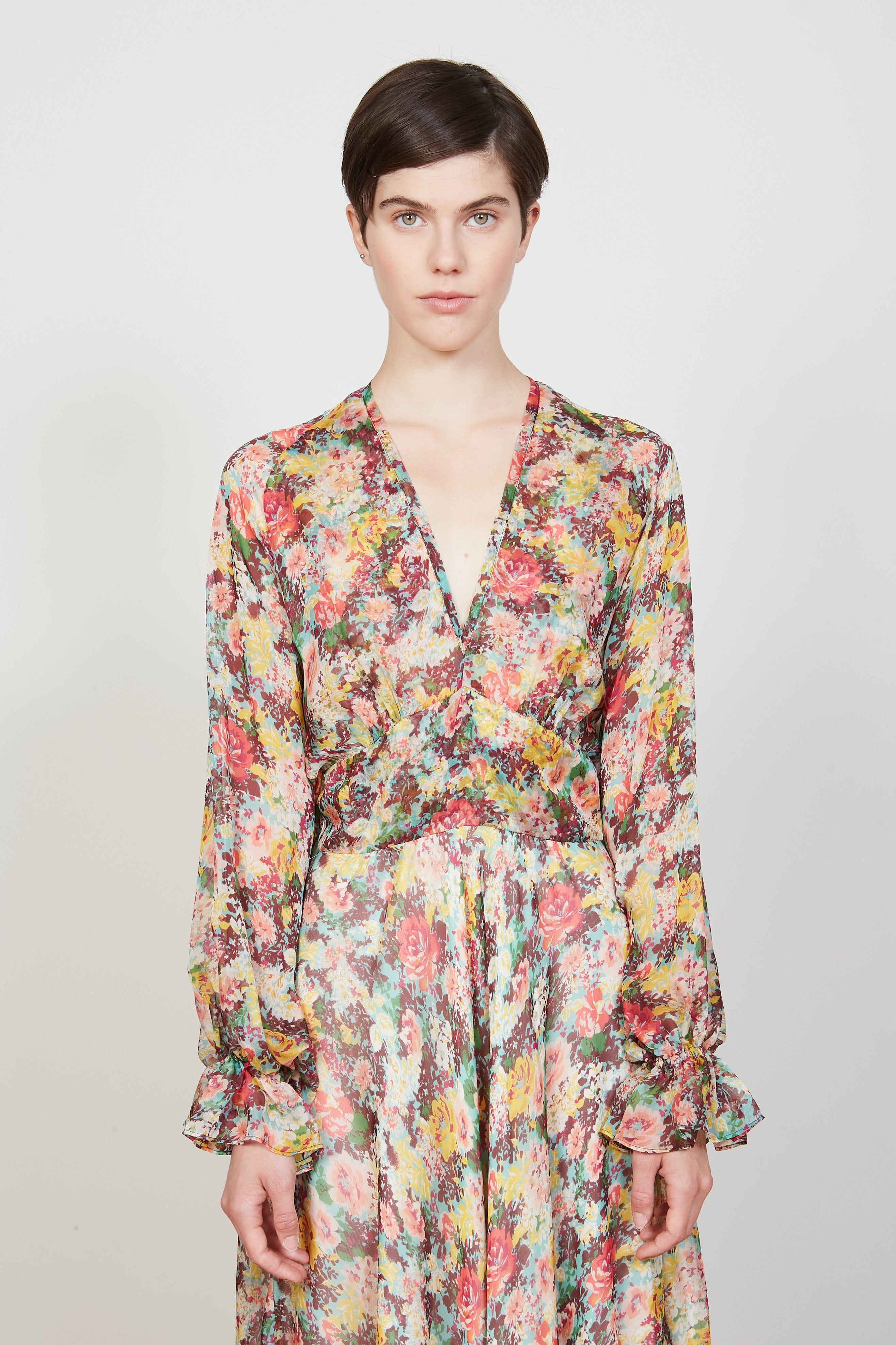 Robe longue en crepe de soie à l'imprimé floral sold by Paul & Joe product image thumbnail 3