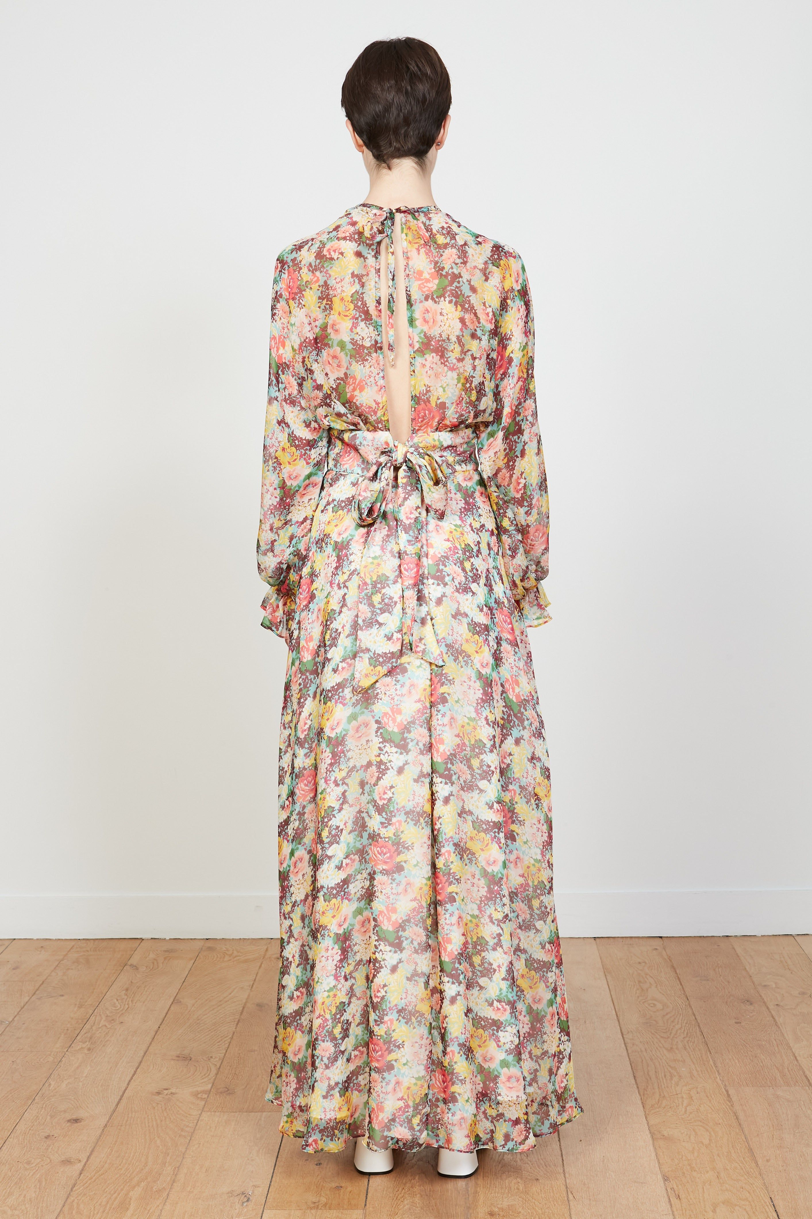 Robe longue en crepe de soie à l'imprimé floral sold by Paul & Joe product image thumbnail 4