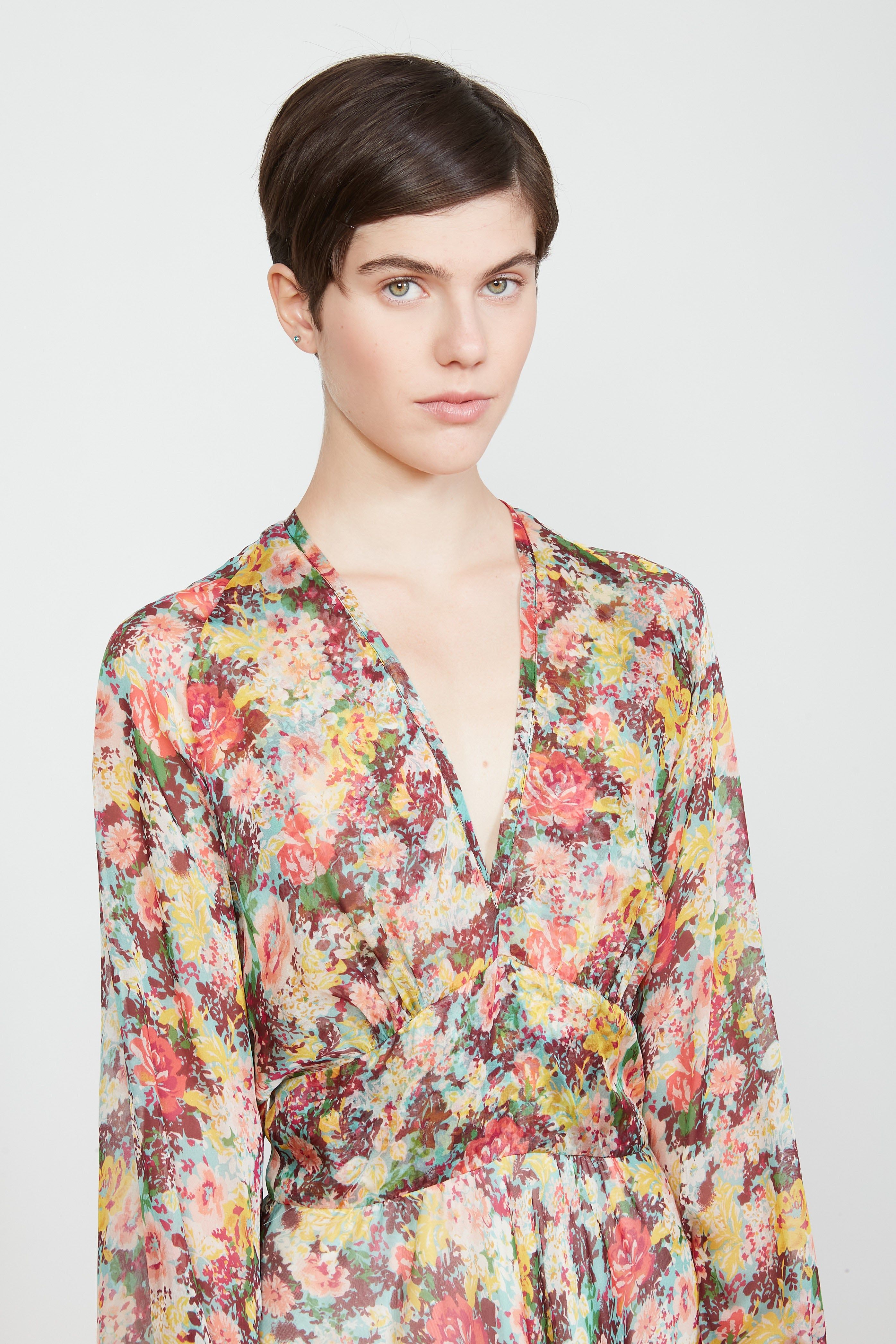 Robe longue en crepe de soie à l'imprimé floral sold by Paul & Joe product image thumbnail 2