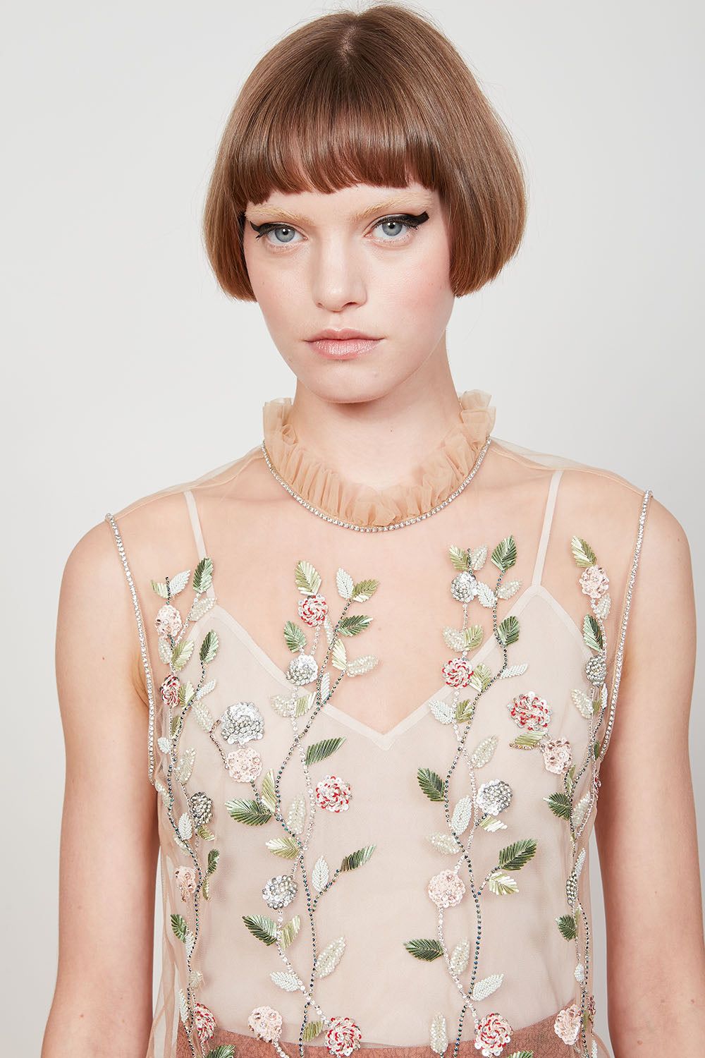 Top en tulle brodé à la main de fleurs en fils sold by Paul & Joe product image thumbnail 3