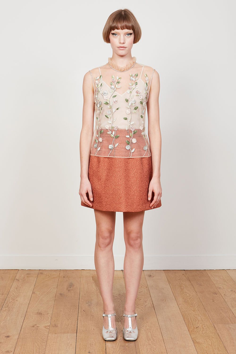 Top en tulle brodé à la main de fleurs en fils sold by Paul & Joe product image thumbnail 2