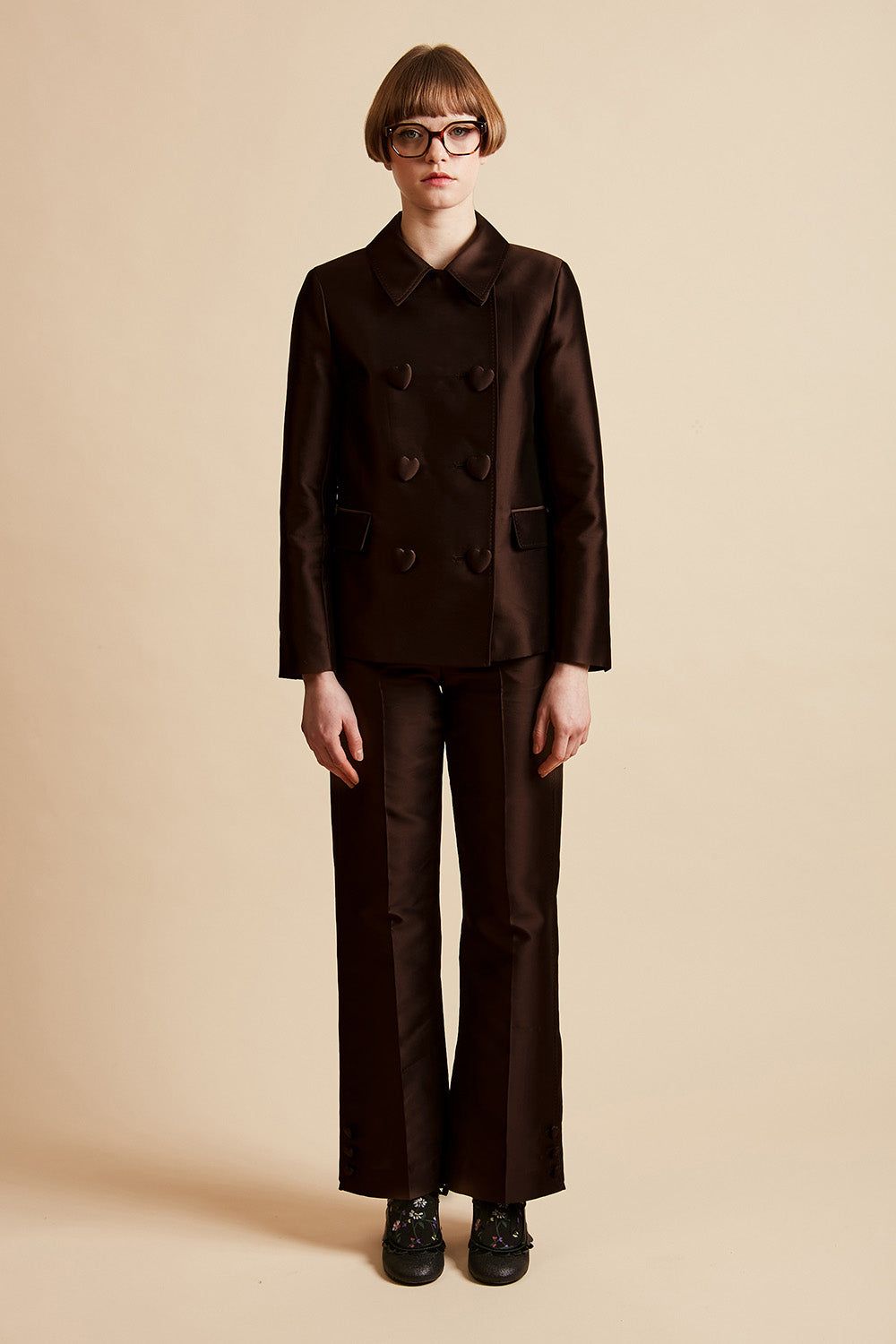 Pantalon en mikado de soie polyester sold by Paul & Joe