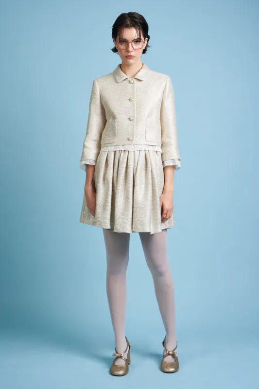 Jupe courte en tweed métallisé sold by Paul & Joe