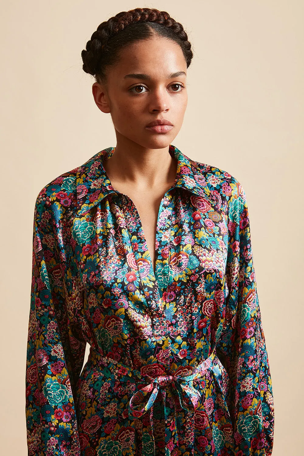 Robe polo longueur midi en satin de soie sold by Paul & Joe product image thumbnail 2