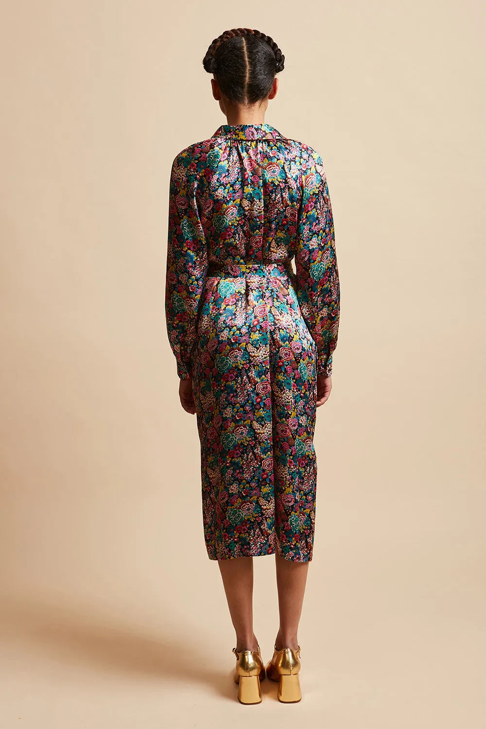 Robe polo longueur midi en satin de soie sold by Paul & Joe product image thumbnail 3