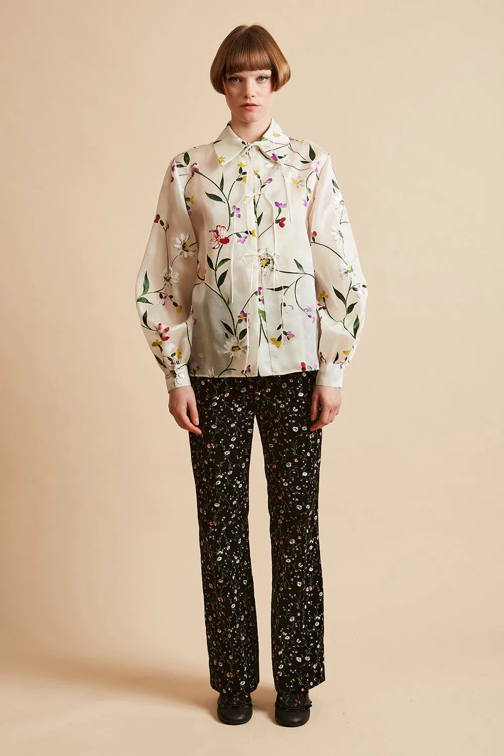 Blouse en organza de soie imprimé floral sold by Paul & Joe product image thumbnail 2