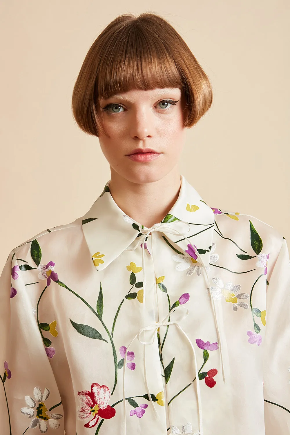 Blouse en organza de soie imprimé floral sold by Paul & Joe product image thumbnail 3