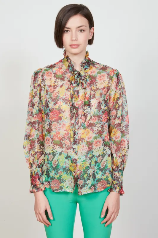 Blouse florale en mousseline de soie sold by Paul & Joe