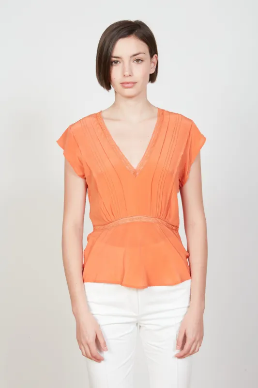 Top cintré en crêpe de soie sold by Paul & Joe