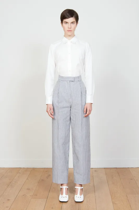 Pantalon rayé en lin et coton sold by Paul & Joe