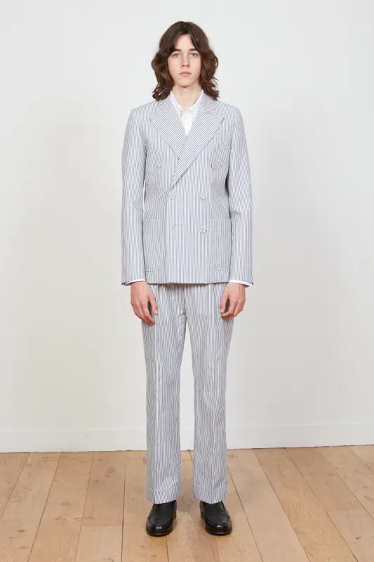 Pantalon en toile de coton rayé sold by Paul & Joe