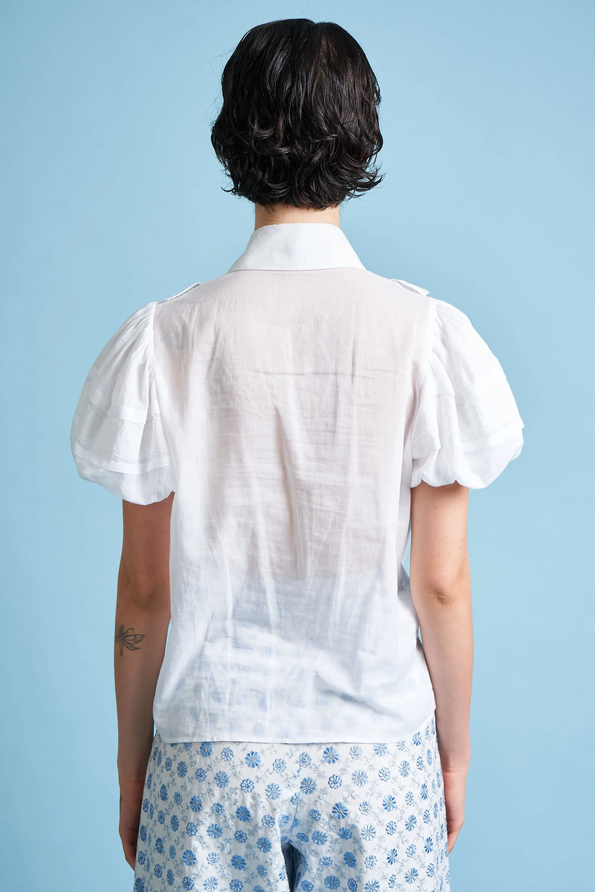 Blouse avec plastron et manches courtes ballon sold by Paul & Joe product image thumbnail 4