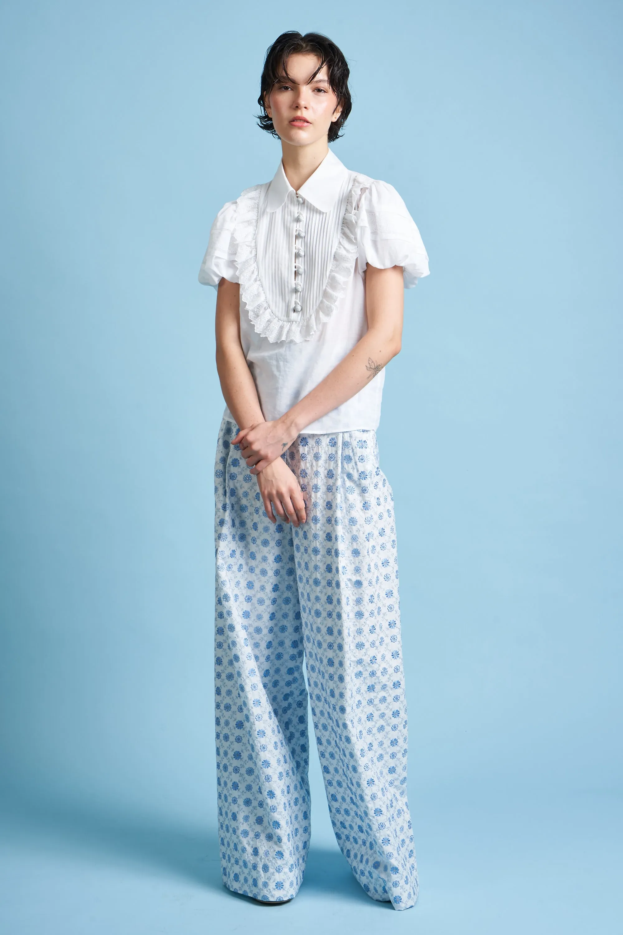 Blouse avec plastron et manches courtes ballon sold by Paul & Joe product image thumbnail 2