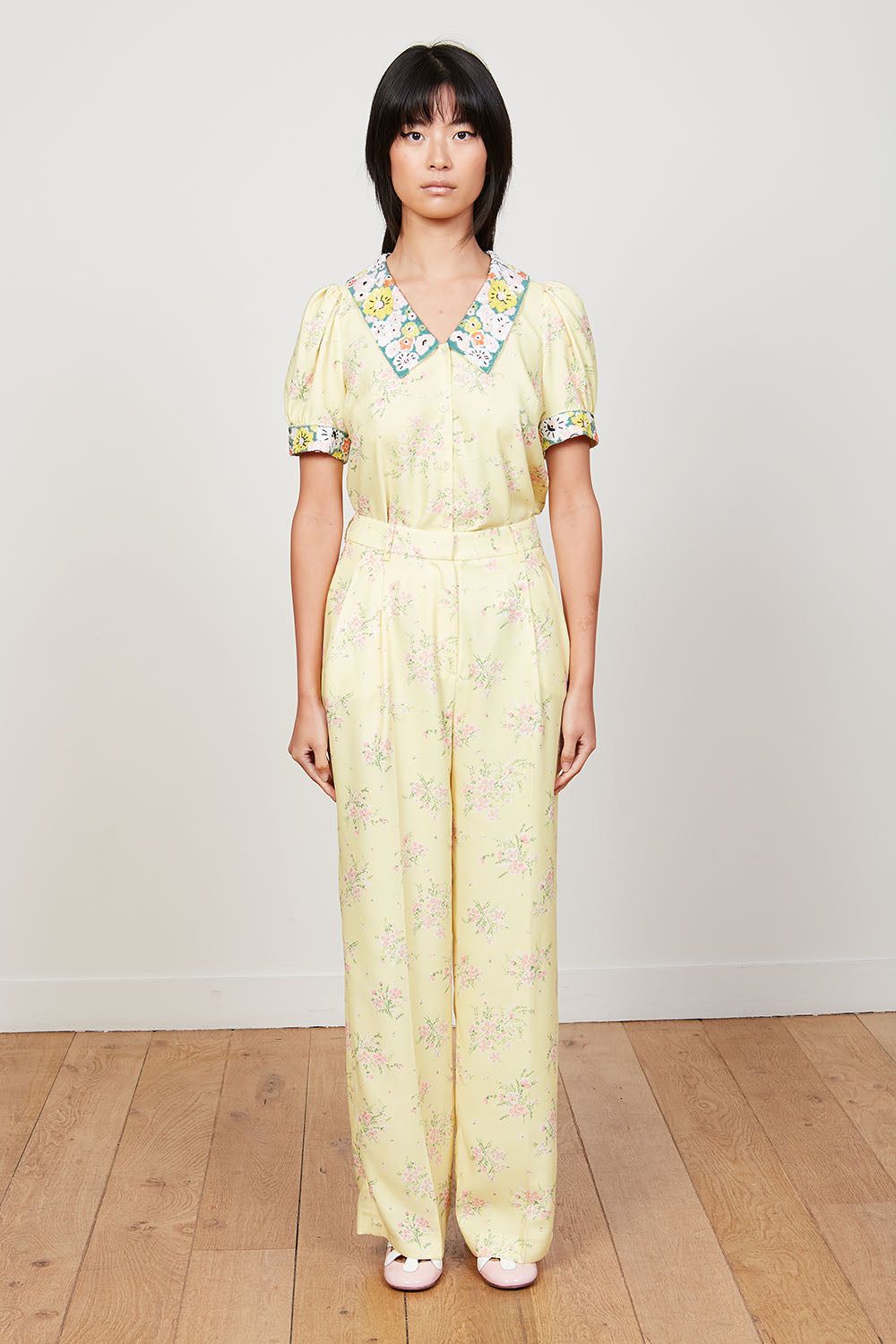 Pantalon en crêpe à l'imprimé floral sold by Paul & Joe product image thumbnail 4