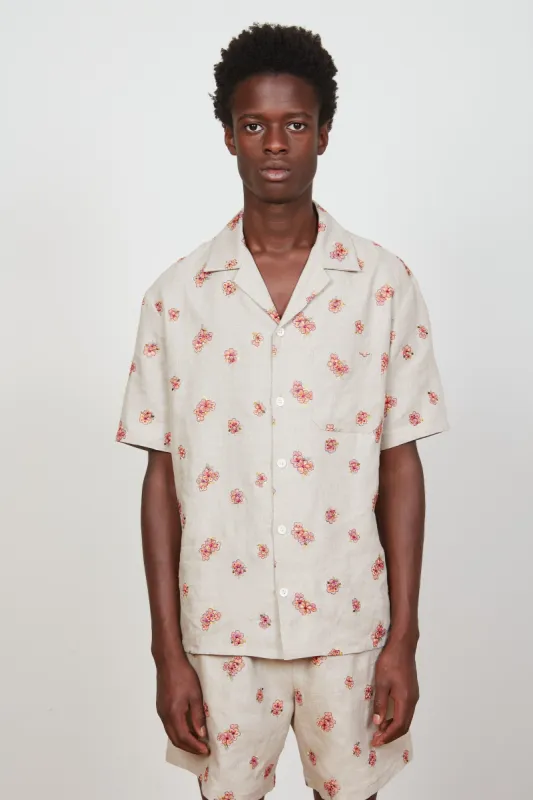 Chemise en lin brodée de petites fleurs sold by Paul & Joe