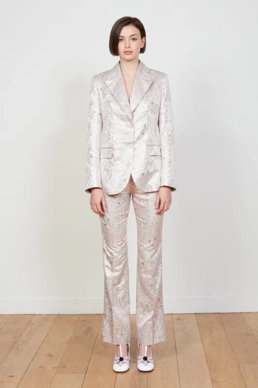 Pantalon évasé en jacquard lamé sold by Paul & Joe