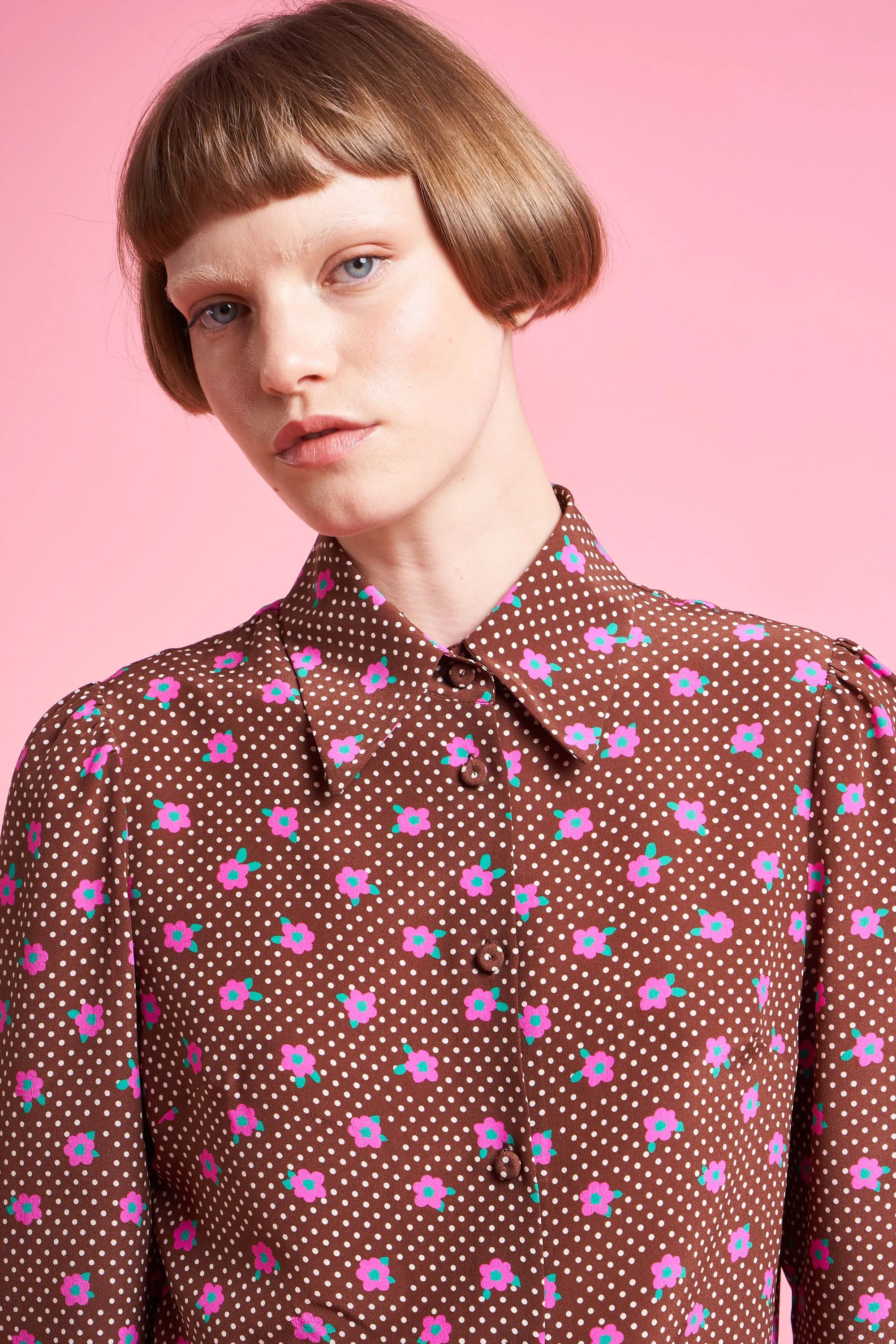 Chemisier ajusté en crêpe de chine de soie sold by Paul & Joe product image thumbnail 2