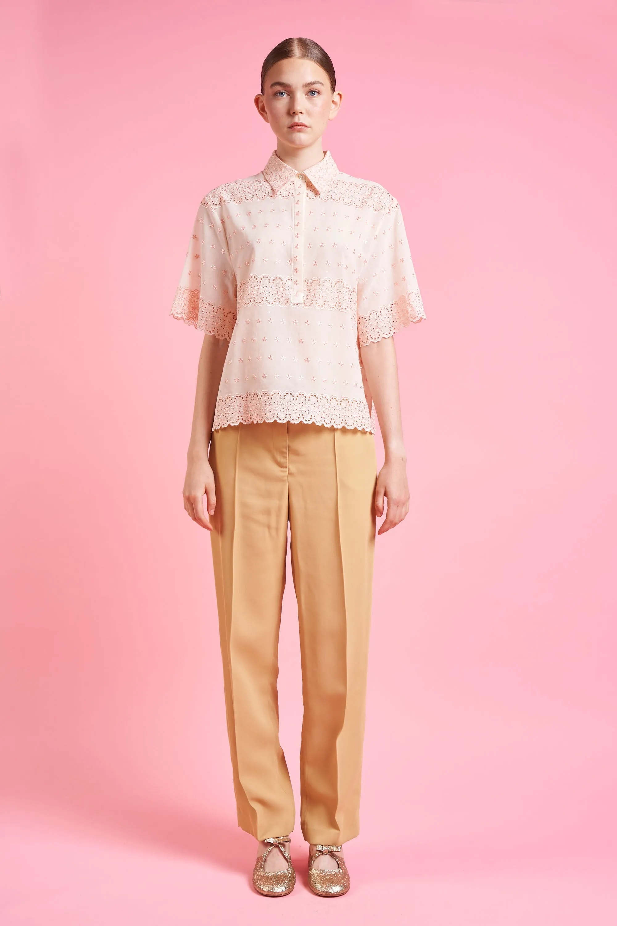 Blouse coupe large en mousseline de coton sold by Paul & Joe product image thumbnail 4