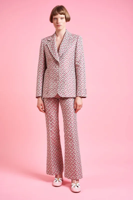 Pantalon droit évasé en jacquard floral all over sold by Paul & Joe