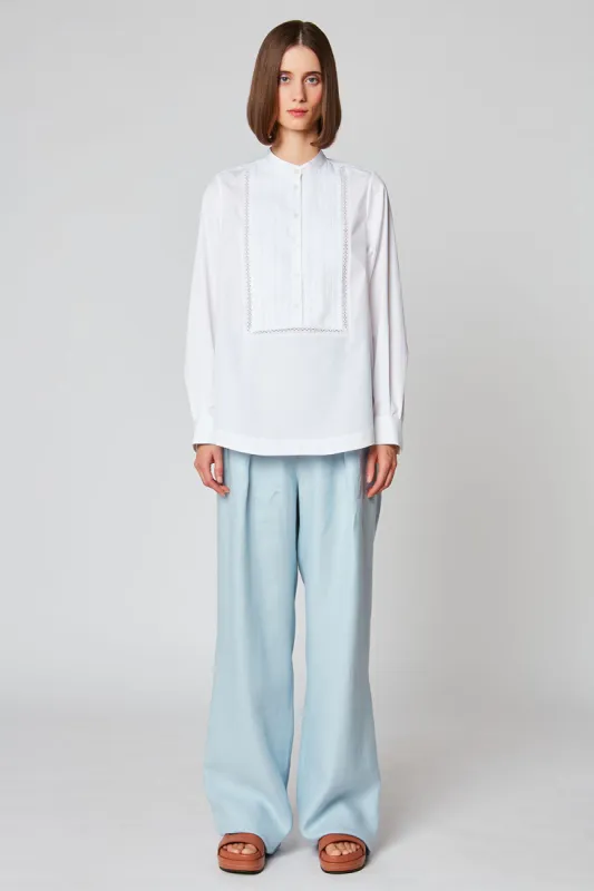 Chemise classique au plissé suisse en popeline de coton sold by Paul & Joe