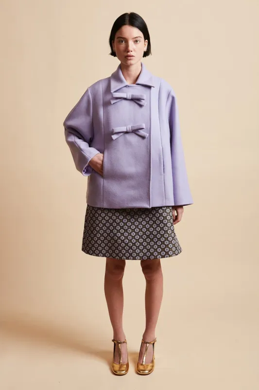 Manteau court évasé en tissu caban-laine cachemire sold by Paul & Joe
