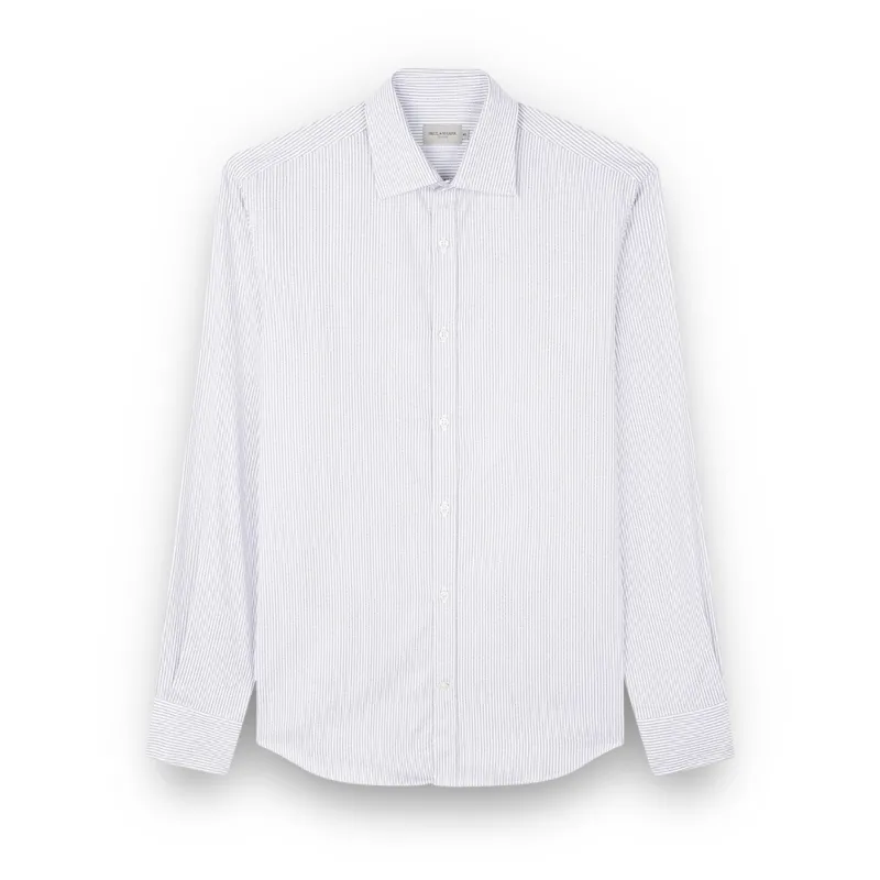 Cotton twill shirt, Man, Stripes White Beige, Size: 041 sold by Paul & Shark