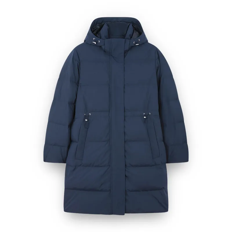 Typhoon® Platinum long down jacket, Woman, Blue, Size: XL sold by Paul & Shark