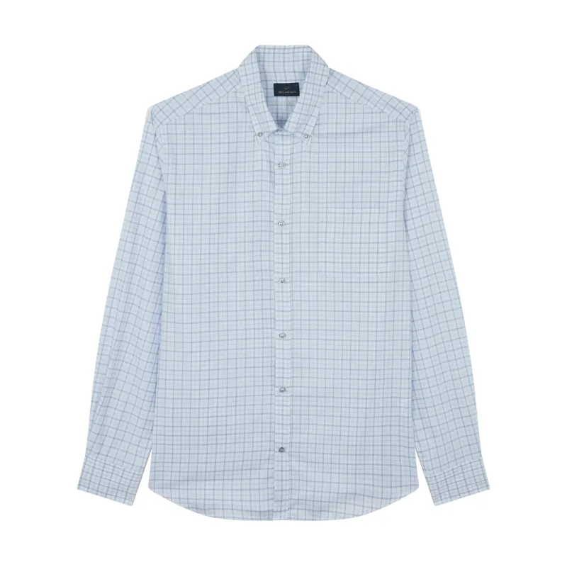 Cotton twill shirt, Man, Checks White Air Force Blu Light Blue, Size: 041 sold by Paul & Shark