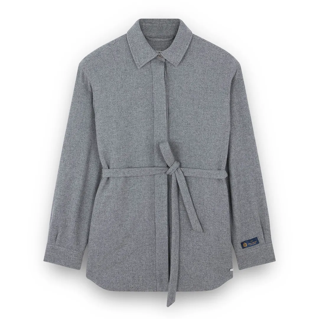 Wool and cashmere overshirt, Woman, Smoked Pearl, Size: M sold by Paul & Shark