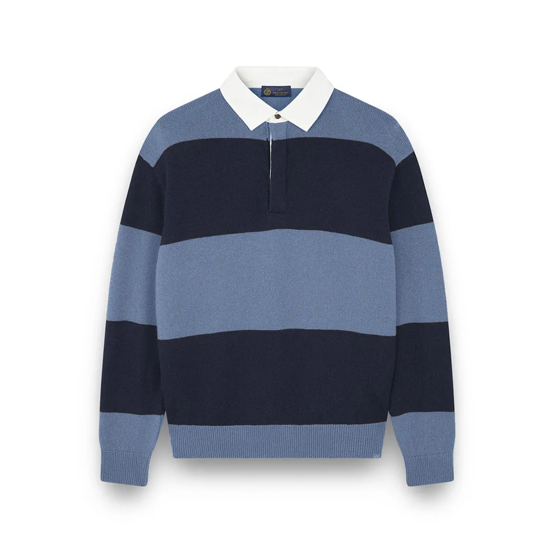 Rugby wool cashmere polo shirt, Man, Nighth Sky - Bering Sea, Size: S sold by Paul & Shark