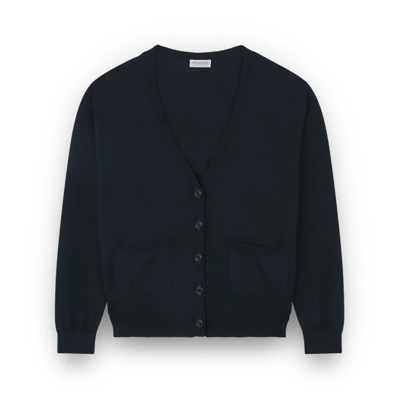 Wool and cashmere cardigan, Woman, Blue, Size: M sold by Paul & Shark