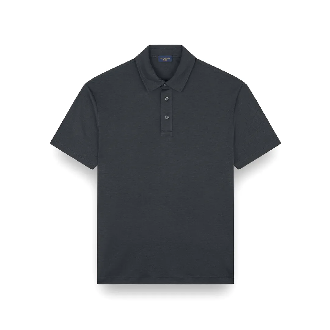 X-Soft Interlock cotton polo shirt, Man, Dark Grey, Size: M sold by Paul & Shark