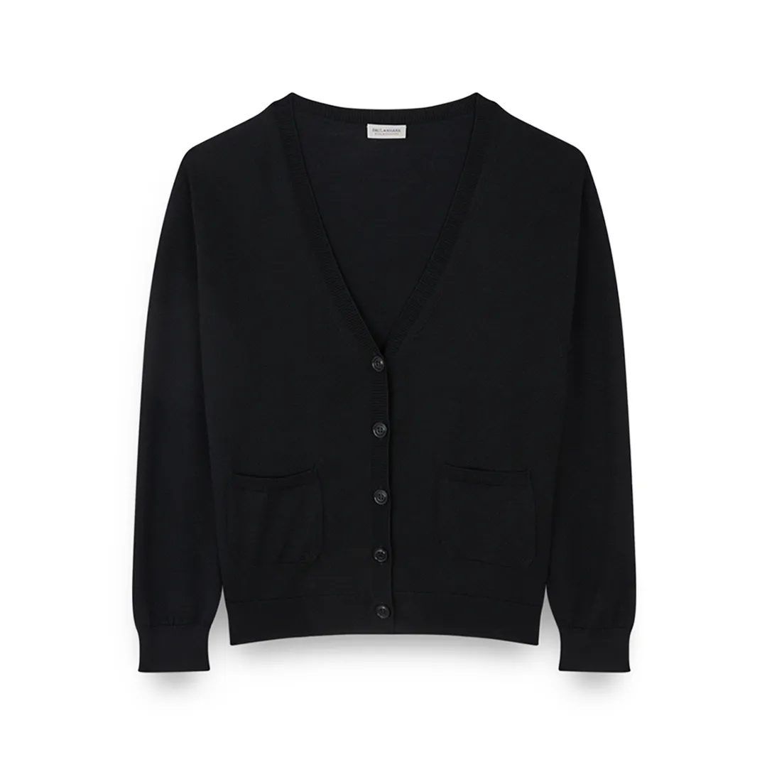 Wool and cashmere cardigan, Woman, Black, Size: S sold by Paul & Shark