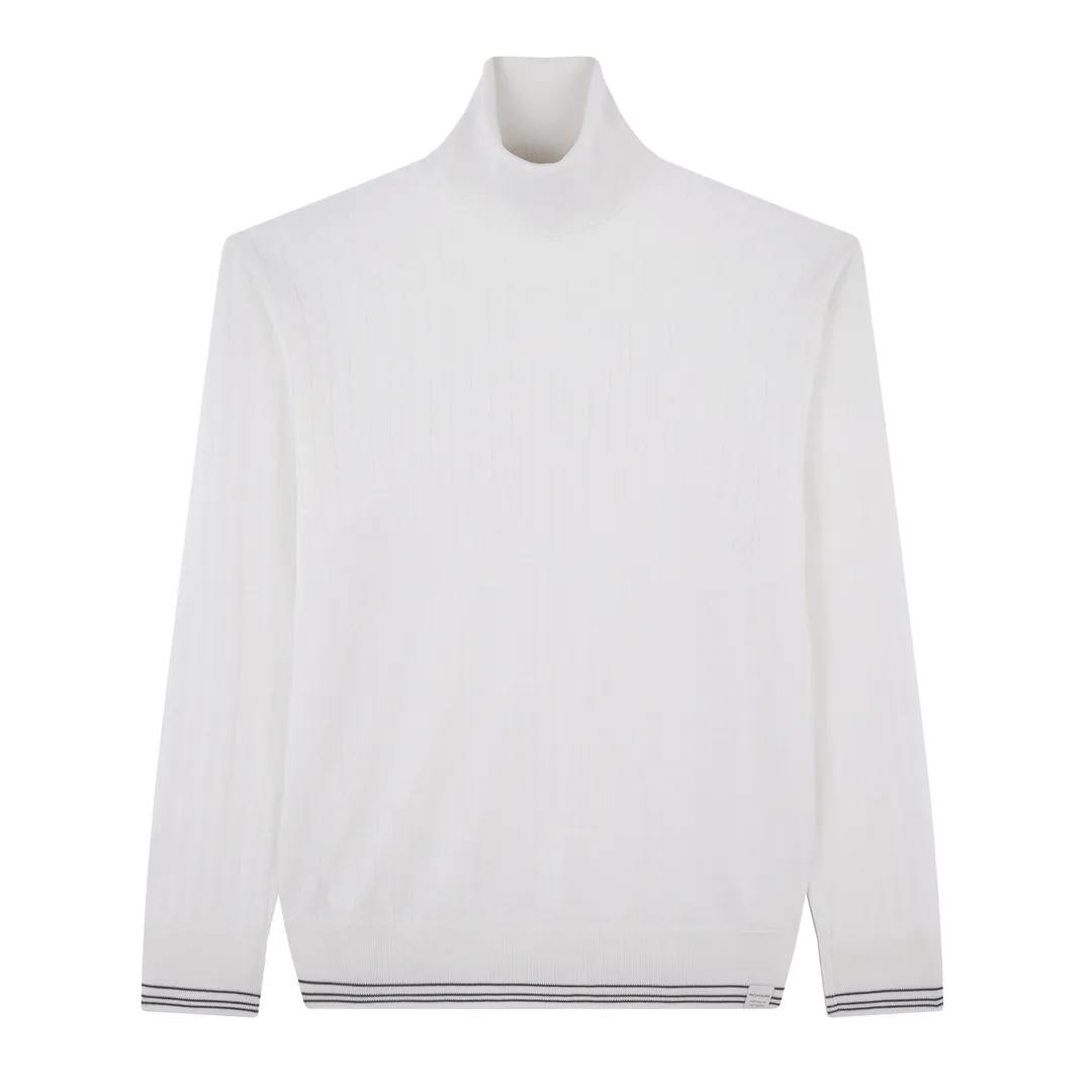 Wool and cashmere turtleneck sweater, Man, White, Size: M sold by Paul & Shark