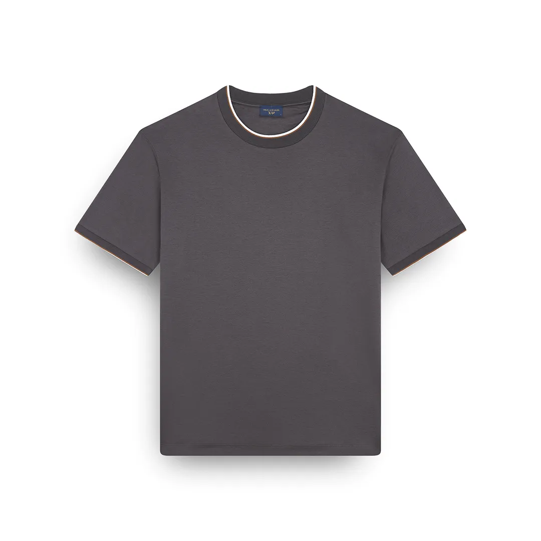 X-Soft Interlock cotton T-shirt with contrast trims, Man, Dark Grey, Size: XXL sold by Paul & Shark