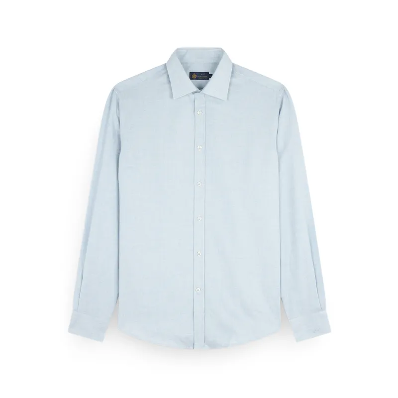 Cashmere and cotton shirt, Man, Pied De Poul White Lightblue, Size: 044 sold by Paul & Shark
