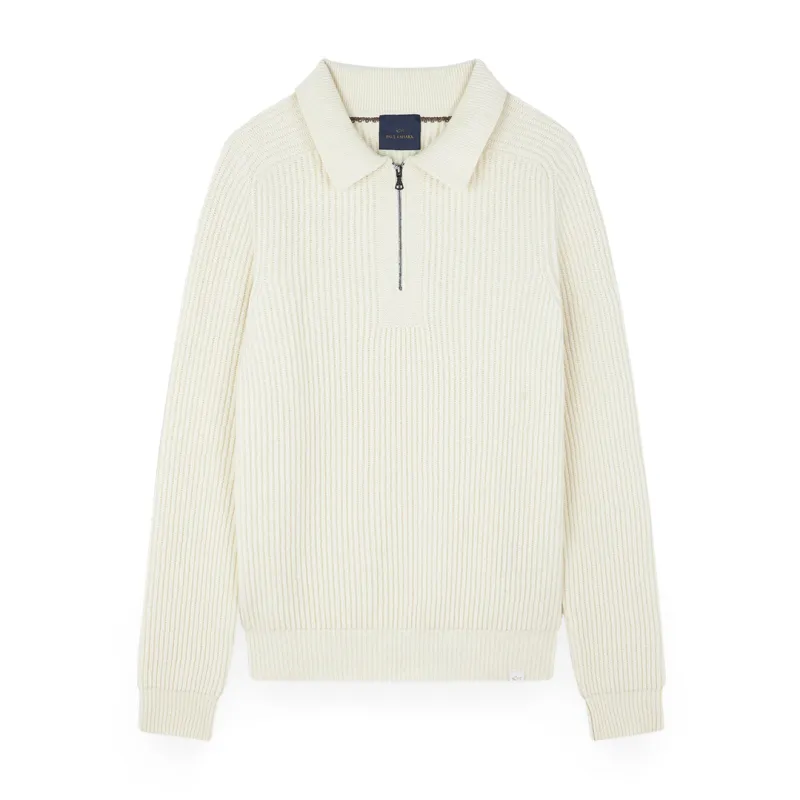 Zipped Re-Wool polo shirt, Man, White, Size: XL sold by Paul & Shark