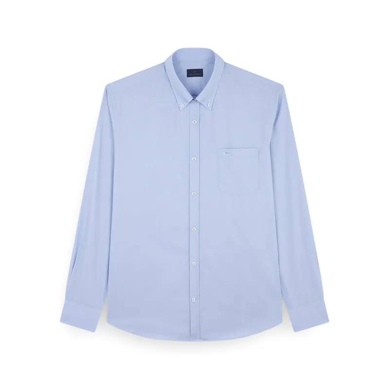 Cotton poplin shirt, Man, Light Blue, Size: 049 sold by Paul & Shark