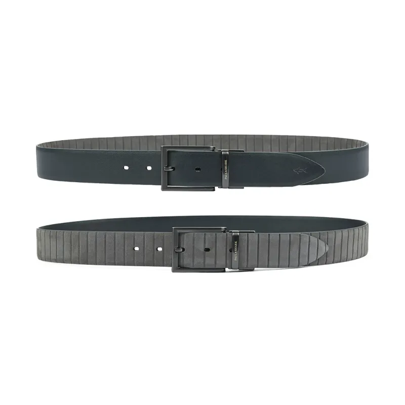 Reversible suede belt, Man, Grey/grey, Size: 095 sold by Paul & Shark